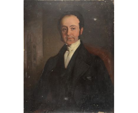 19th century portrait of a gentleman,  unsigned oil on canvas. 80cm x 63cm  Provenance: Single owner collection