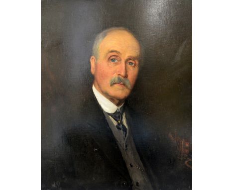 Early 20th century portrait of a gentleman 67cm x 56cm  Provenance:   Single owner collection 