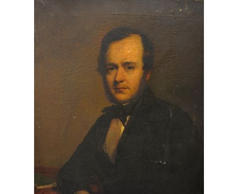 19th Century portrait of a man with a beard, unsigned oil on canvas. 76cm x 63cm Provenance: Single owner collection