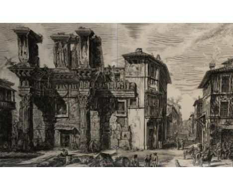 After Piranesi, 19th century architectural print, 54cm x 75cm 
