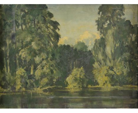 Impressionistic landscape unsigned oil  on canvas 44cm x 59cmProvenance; Gifted by Rosemary Tonks 1928-2014, to the vendor wh