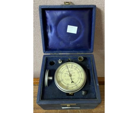 A vintage military issue Speed Indicator by Elliot Brothers, London, boxed