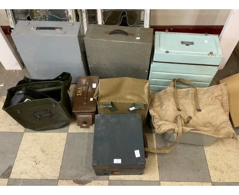 Assorted vintage boxes to include military issue 