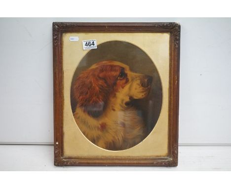 Portrait of a dog, oil, 30 x 25cm, framed and glazed 
