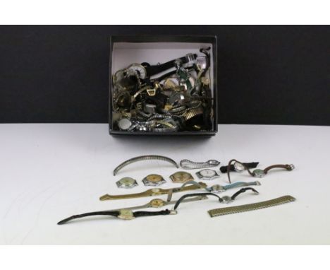 Box of assorted vintage watches 