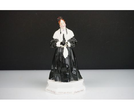 Early Royal Doulton ceramic figurine ' Mr W S Penley as Charleys Aunt ' in the form of a Victorian lady on an octagonal base.