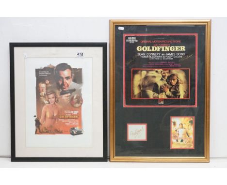 Goldfinger, Shirley Eaton signed limited edition James Bond print with certificate of authenticity, numbered 509/1500, 49.5 x