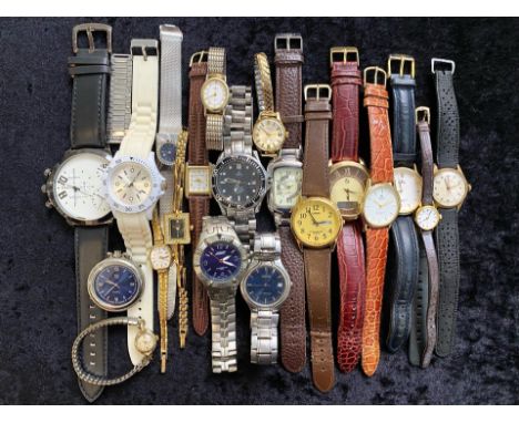 Collection of Assorted Ladies &amp; Gent Wrist Watches, both bracelet and leather straps, including Limit, Timex, Accurist, O