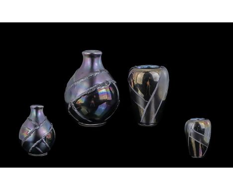 2 Modern Poole Pottery Vases With Pearlescent Finish Including a small Alchemy vase. See photos for more details