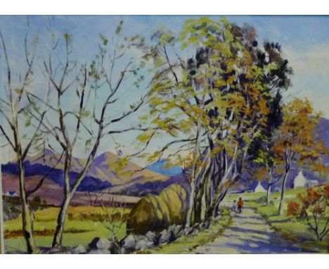 R. Thomson  'Back of Keppoch, Arisaig' Oil-on-Panel, signed and framed, 56 x 41cm