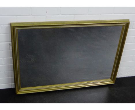 A contemporary rectangular gilt  framed wall mirror, 72 x 102cm