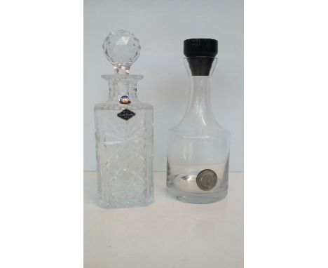 Royal Brierley cut glass decanter together with a Rosenthal glass decanter, 28cm in height approximately each