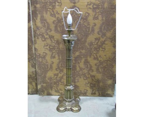 A Gothic style table lamp, 62cm high plus fittings 