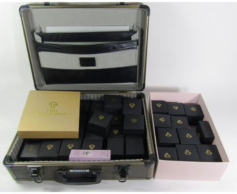 Extensive mixed collection of boxed Tru-Diamonds jewellery, some pieces stamped '925', to include a 'Queen's Coronation' pend