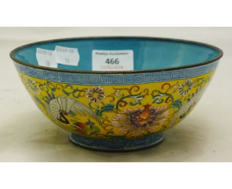 A Canton enamel bowl