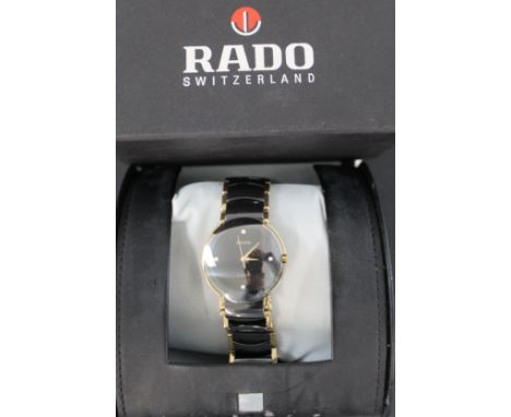 Rado Dia Star ceramic quartz gents watch with precious stone markers, with certificates, boxed, untested