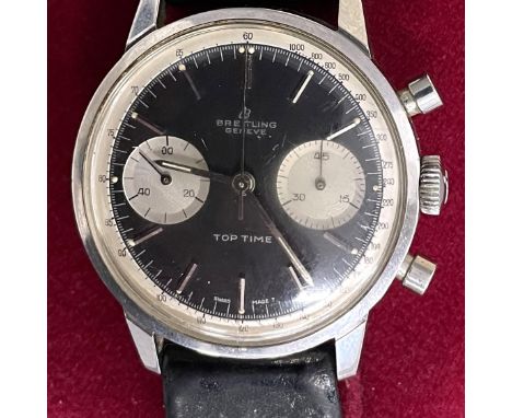 Breitling Geneve gents Top Time chronograph wristwatch with serial number for 1967. Dial diameter 3.6cm&nbsp;