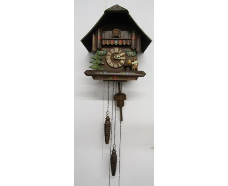 West German Schwarzwald cuckoo clock with beer drinker
