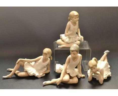 A set of four Nao Spanish porcelain ballerina figures