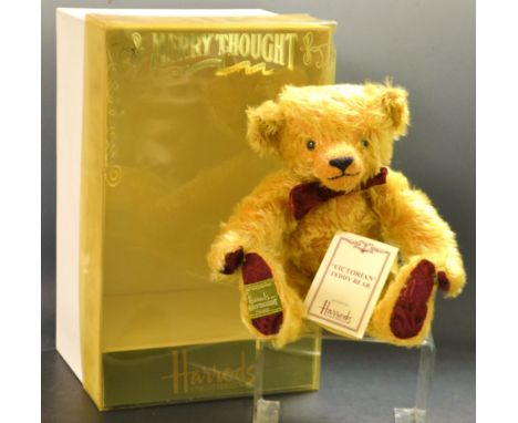 A Harrods Merry Thought 'Victorian' Teddy Bear, boxed, with certificate, limited edition 110 of 500