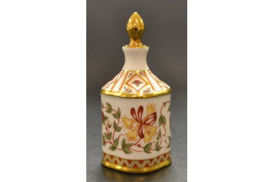 A Royal Crown Derby Honeysuckle pattern Bottle Decorative Royal Crown Derby