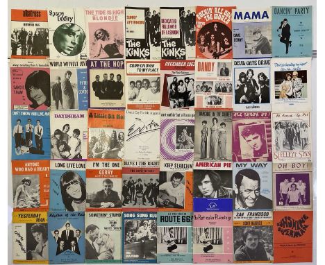Approx 94 assorted pieces of sheet music, chiefly c 1960s/70s with artists to inc: Fleetwood Mac, David Bowie, Blondie, The K