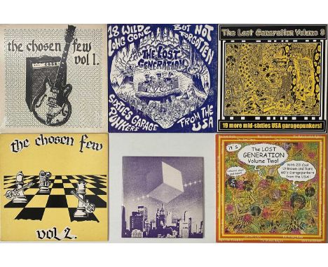 PSYCH/ GARAGE - LP COMPILATIONS. Another crucial selection of 30 psych/ garage LP compilations. Titles include The Magic Cube