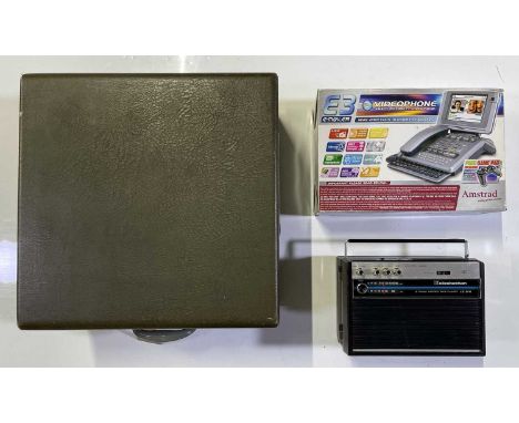 Collection of equipment to include: portable Ferrograph Series Five reel-to-reel player with original operating manual, an El