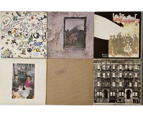 LED ZEPPELIN - LP PACK (INC PLUM/ RED ORIGINALS). A fine selection of 6 LPs by British rock icons Led Zeppelin, including som