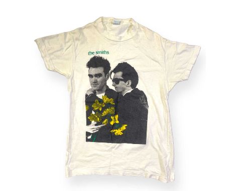 An original t-shirt c 1980s with Marr / Morrissey daffodils design. Size M. Excellent condition,