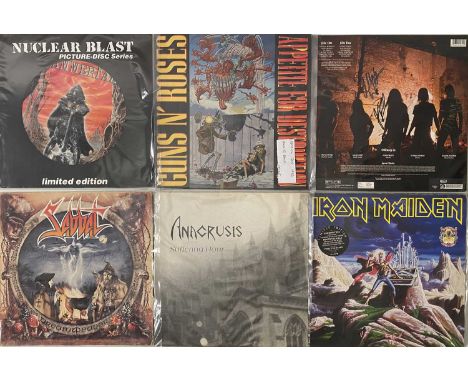 METAL - LP COLLECTION. A super collection of around 22 metal LPs. Artists/ titles include Obituary - Slowly We Rot (RO-9489-1
