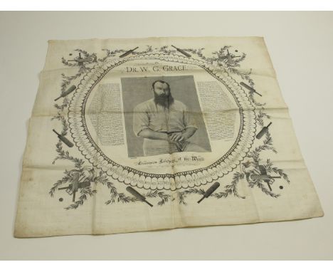 Cricket - a superb Dr W G Grace 'Champion of the World' commemorative silk scarf