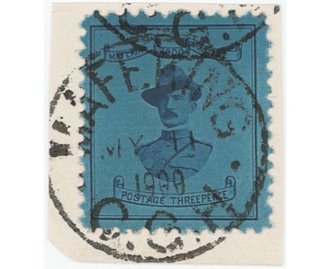 Mafeking 1900 3d Baden Powell (shade) SG19/20 fine cds used on piece, cat £425 (1)