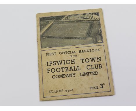 First Official Handbook of Ipswich Town, season 1937-1938