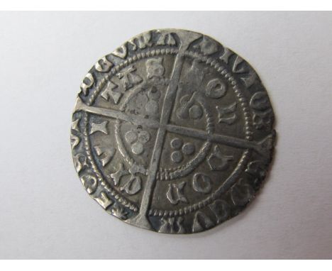 Edward IV Groat First Reign, Light Coinage, (1464-1470), London mint, mm. Long Cross Fitchee / Sun, Spink 2003, smallish GF