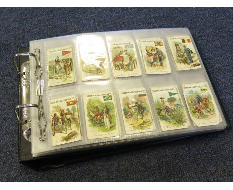 Album containing 6 complete sets of earlier issues, Salmon & Gluckstein - Methods of Conveying the Mail, Gallaher - Royalty S