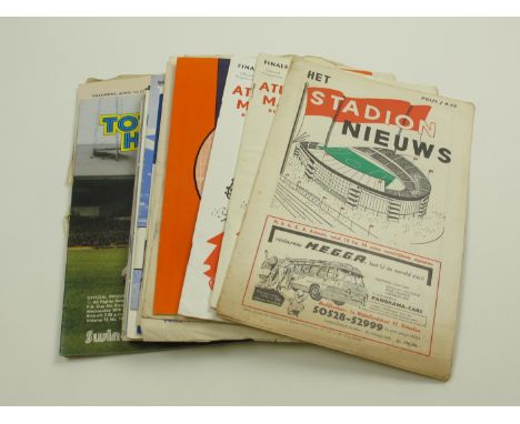 Tottenham interesting mixture from c1952 to modern, including better 1960's Athletico Madrid etc, Good lot (approx 37) mixed 