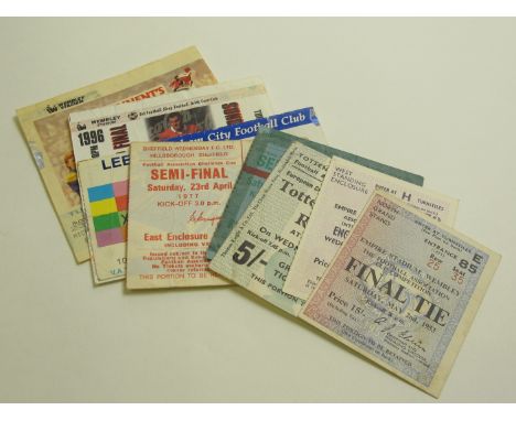 Football Tickets inc FA Cup Final 1953, Tottenham v Rangers European Cup Winners Cup 1st Rnd 1962, etc (9)