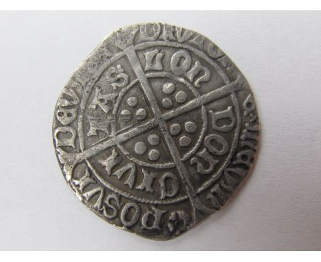 Richard III silver groat of London, reading RICARD, mm. Halved sun & Rose (1485 - 1487), Spink 2154, very light scuffs, well 