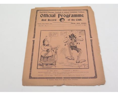 Tottenham v Blackburn Div 1 match played 15/10/1927