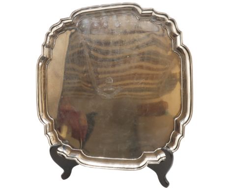 American Shreve Crump&amp;Low Sterling Charger 27.8ozt Armorial: Labore et honore Chippendale pattern Size: 12 x 12 in. 2007