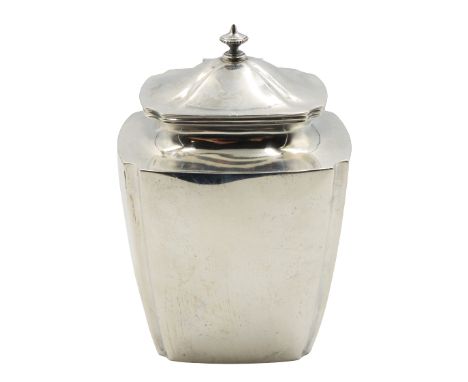American Sterling Tea Caddy 7.2 ozt Classical form. Size: 3 1/2 x 2 1/2 x 5 in.