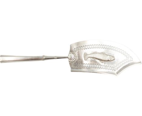 Continental Silver Fish Knife Marked Schiff 3.45 oz Size: 3 x 12 3/4 in. 1700