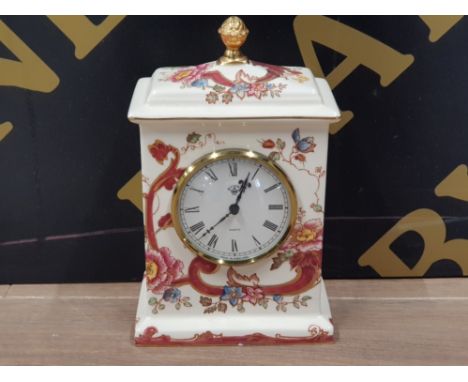 MASONS RED MANDALAY MANTLE CLOCK