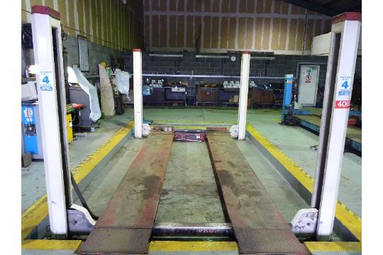 1996 Stertil Koni Model Ks 4040 Mot 4000kg Four Post Vehicle Lift Type K3621 50 28 00 3 Ph