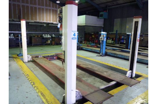 1996 Stertil Koni Model Ks 4040 Mot 4000kg Four Post Vehicle Lift Type K3621 50 28 00 3 Ph