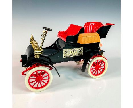 Commemorating the Model A Ford, James Beam created a replica of Ford's first automobile. The bottle is ceramic, the Ford mode