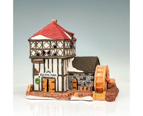 Part of the Dickens Village Series. Hand painted porcelain, depicting grand wattle and daub styled, water powered mill. This 