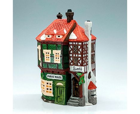 Part of the Dickens Village Series. Porcelain, depicting quaint Public House with light feature. This item has its original b