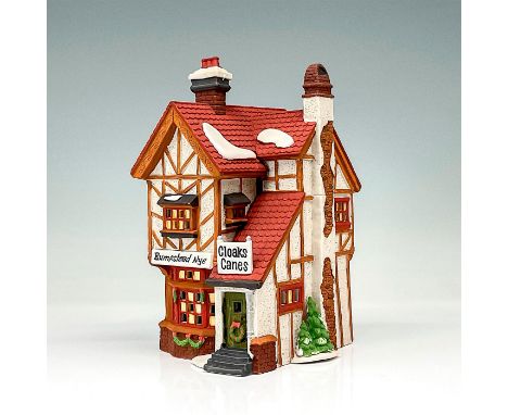 Part of the Dickens Village Series. Hand painted porcelain, depicting quaint wattle and daub style store front. This item has